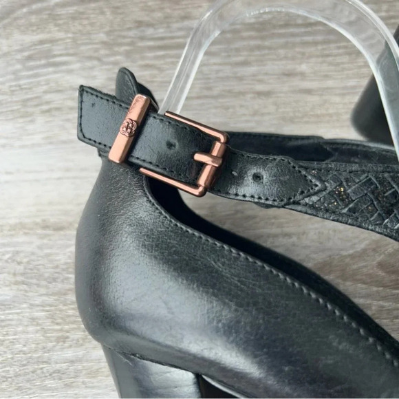Elliot Lucca Bernadette Woven Leather T-Strap  Heels Size 9 - Picture 9 of 16